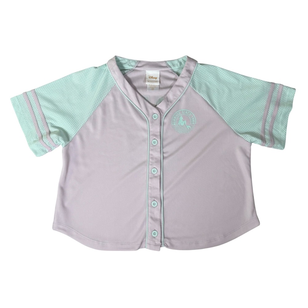 Disney Her Universe Little Mermaid Ariel Baseball Jersey Lavender Mint Medium 89